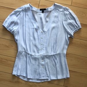 Jcrew Baby Blue Button Down Blouse